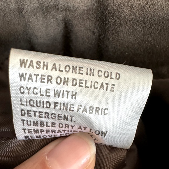 NWT Vintage MARGARET GODFREY Brown Washable Leather Suede Fringe Midi Skirt 10 - Picture 8 of 8